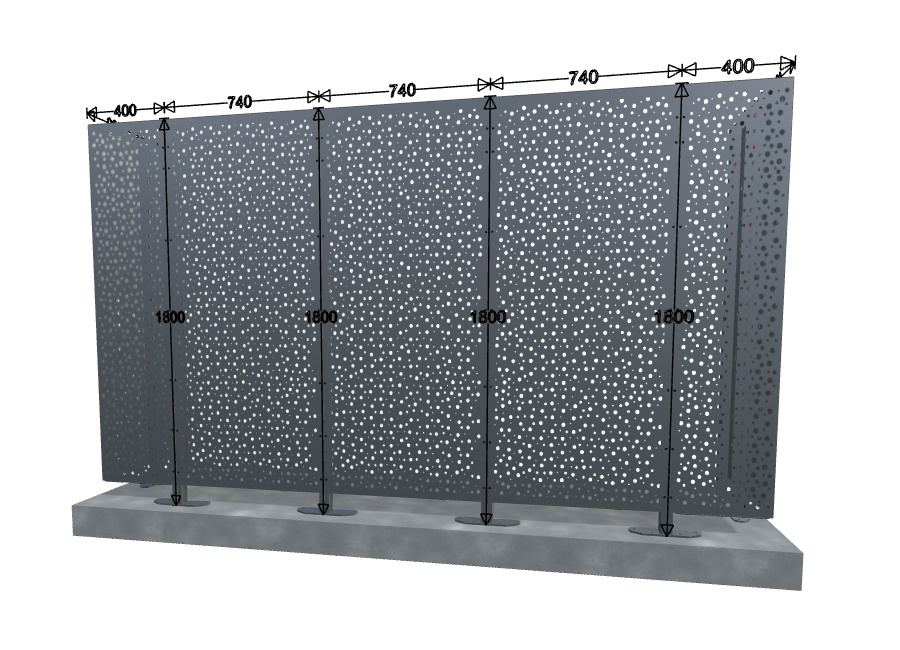 Cloture CLOFIT - Motif OPERA PARONS - Dampere