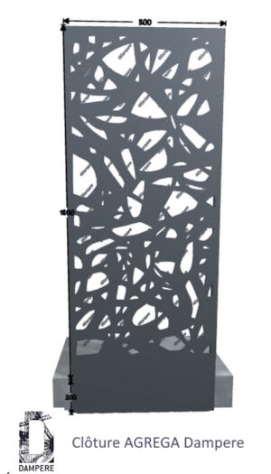 Cloture Clodam AGREGA 800x1800 Gris anthracite