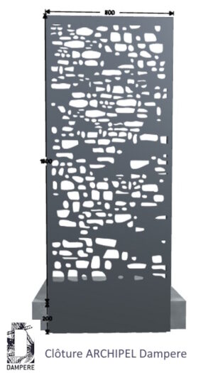 Cloture Clodam ARCHIPEL 800x1800 Gris anthracite