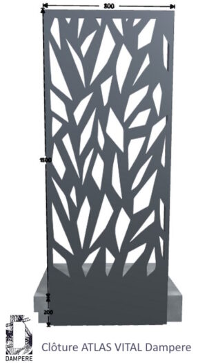 Cloture Clodam ATLAS VITAL 800x1800 Gris anthracite