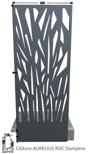 Cloture Clodam AURELIUS ROC 800x1800 Gris anthracite