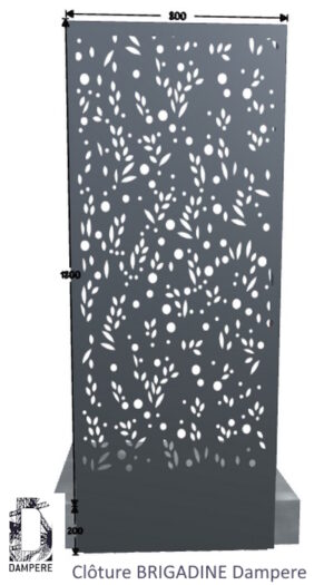 Cloture Clodam BRIGADINE 800x1800 Gris anthracite