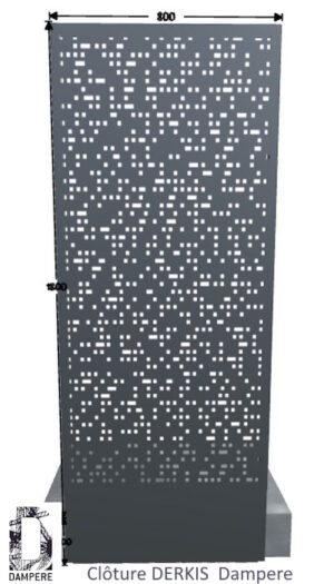 Cloture Clodam DERKIS 800x1800 Gris anthracite
