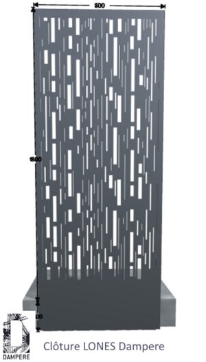 Cloture Clodam LONES 800x1800 Gris anthracite
