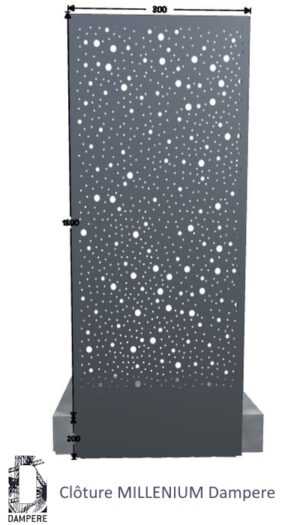 Cloture Clodam MILLENIUM 800x1800 Gris anthracite Cloture Clodam MILLENIUM 800x1800 Gris anthracite