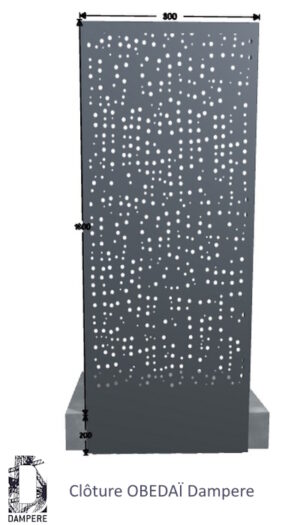 Cloture Clodam OBEDAÏ 800x1800 Gris anthracite