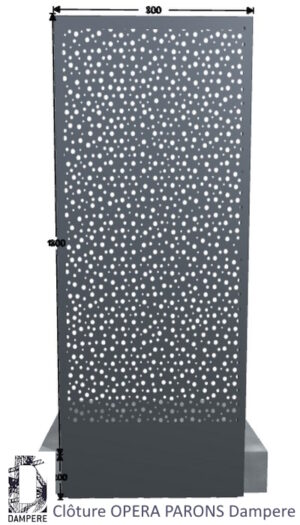 Cloture Clodam OPERA PARONS 800x1800 Gris anthracite