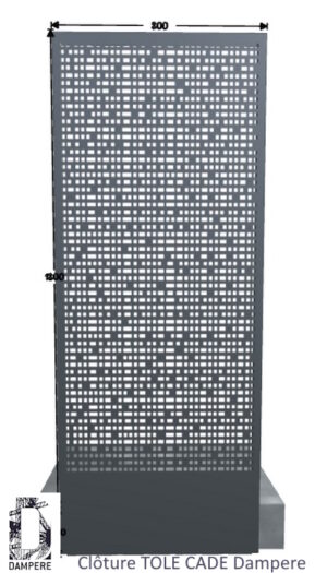 Cloture Clodam TOLE CADE 800x1800 Gris anthracite