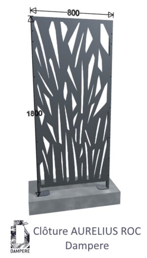 Cloture Clofit AURELIUS ROC 800x1800 Gris anthracite