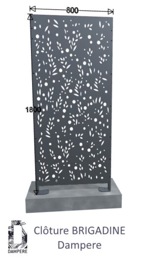 Cloture Clofit BRIGADINE 800x1800 Gris anthracite Cloture Clofit BRIGADINE 800x1800 Gris anthracite