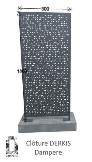 Cloture Clofit DERKIS 800x1800 Gris anthracite Cloture Clofit DERKIS 800x1800 Gris anthracite