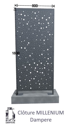 Cloture Clofit MILLENIUM 800x1800 Gris anthracite Cloture Clofit MILLENIUM 800x1800 Gris anthracite