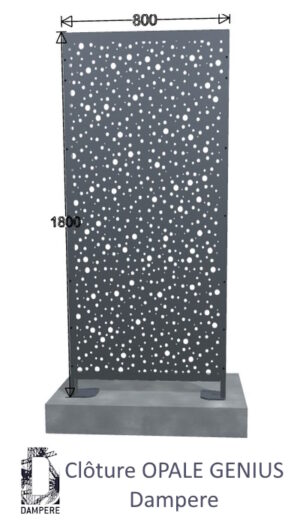 Cloture Clofit OPALE GENIUS 800x1800 Gris anthracite Cloture Clofit OPALE GENIUS 800x1800 Gris anthracite
