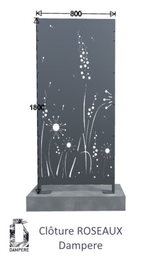 Cloture Clofit ROSEAUX 800x1800 Gris anthracite