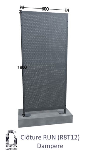 Cloture Clofit RUN 800x1800 Gris anthracite
