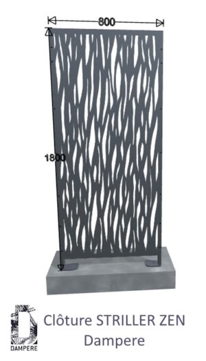 Cloture Clofit STRILLER ZEN 800x1800 Gris anthracite Cloture Clofit STRILLER ZEN 800x1800 Gris anthracite