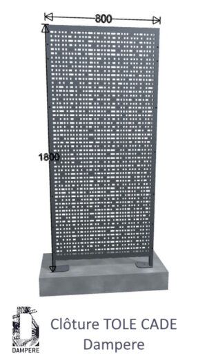 Cloture Clofit TOLE CADE 800x1800 Gris anthracite Cloture Clofit TOLE CADE 800x1800 Gris anthracite