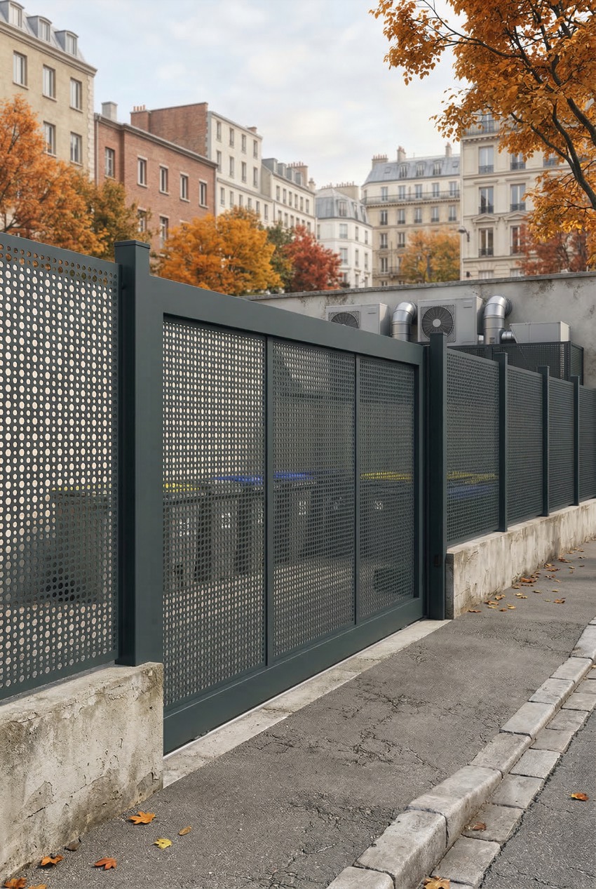 Habillage Urbafence pour un local à poubelles